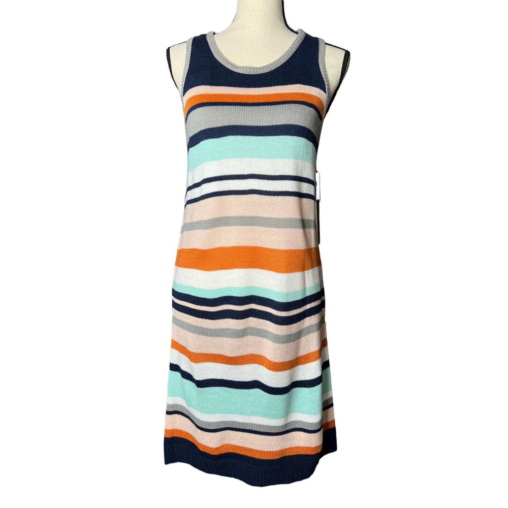 NEW Ash Rain + Oak Sweater Dress Size M in Multicolored Stripes Razorback